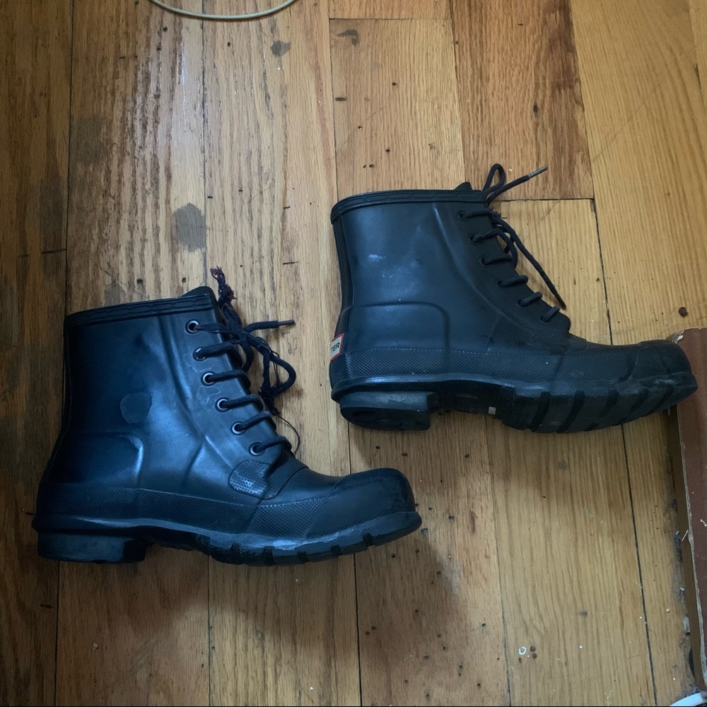 SHORT BLACK HUNTER RAINBOOTS